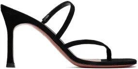 Amina Muaddi Black AMI Heeled Sandals