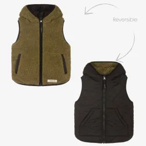 Khaki Green Reversible Gilet