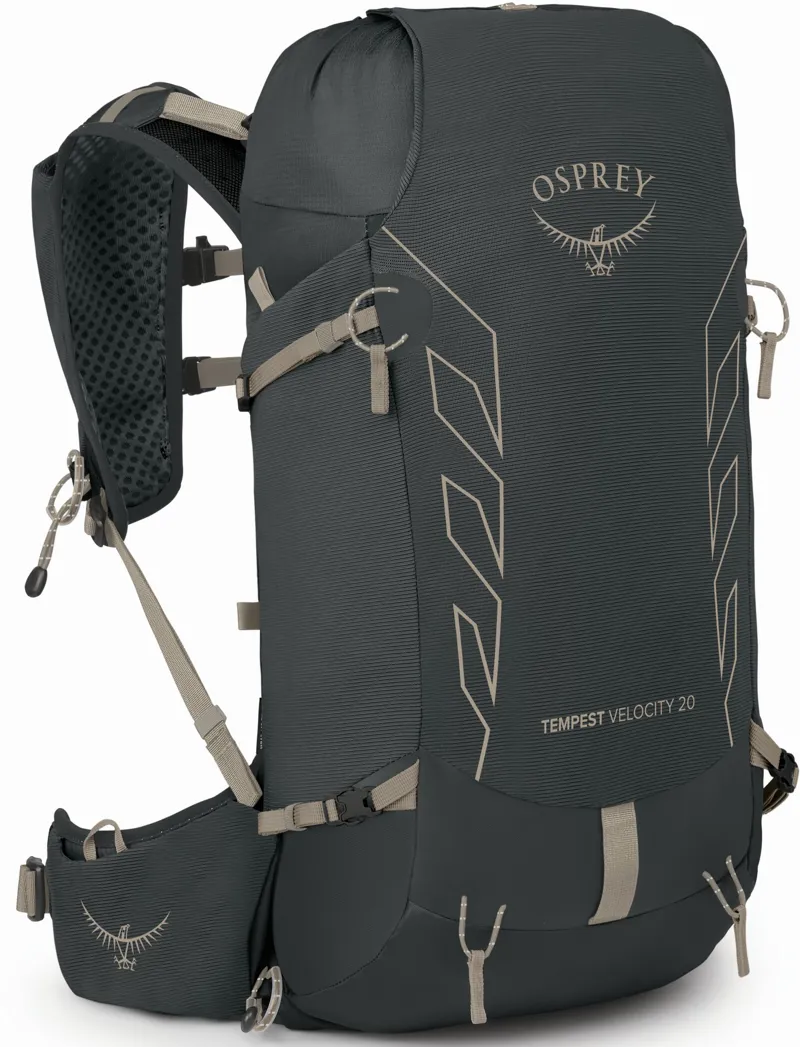 Osprey Womens Tempest Velocity 20 Rucksack - Dark Charcoal-Chiru Tan