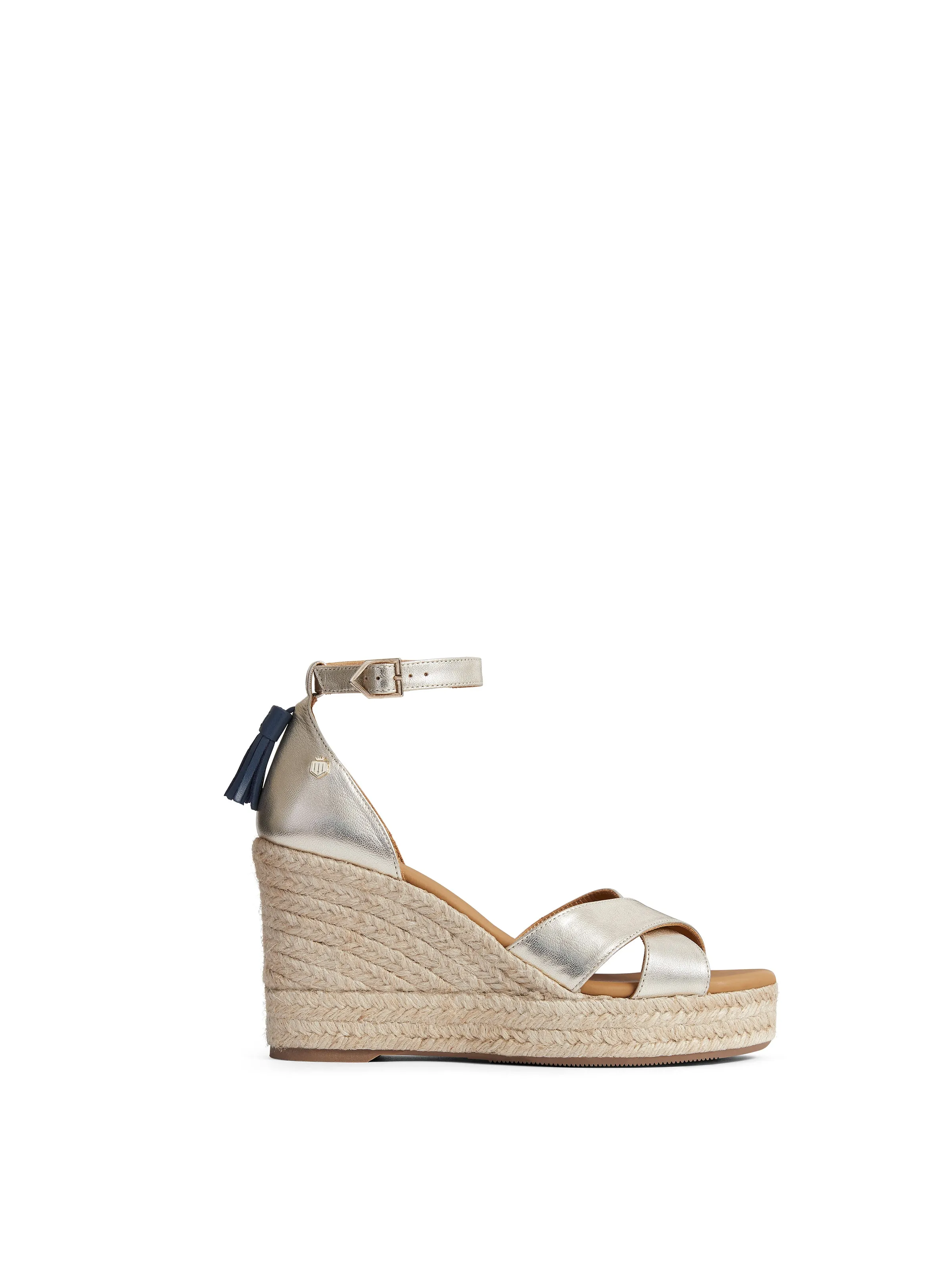 Valencia gold leather Wedges